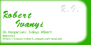 robert ivanyi business card