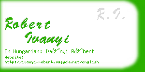 robert ivanyi business card